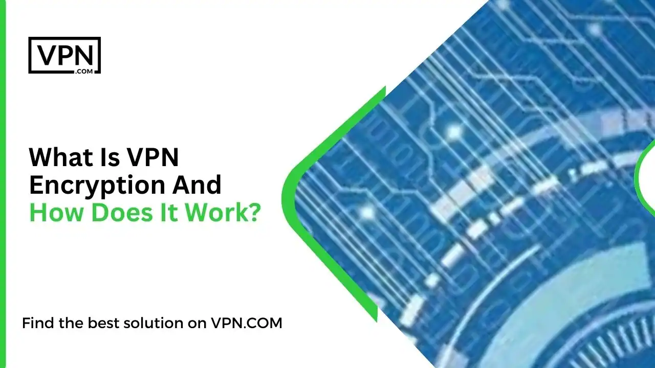 VPN.com logo on the whitebackground with the text below "What Is VPN Encryption And How Does It Work?"