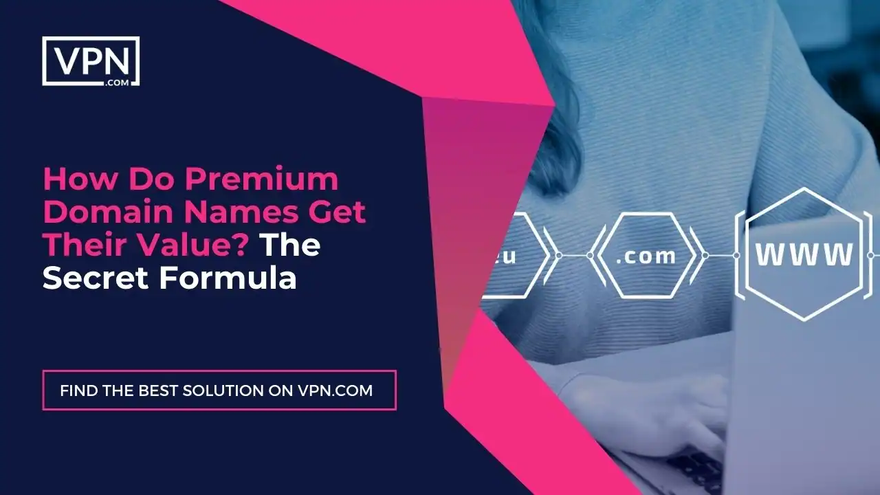 in this image text shows here How Do Premium Domain Names Get Their Value_ The Secret Formula