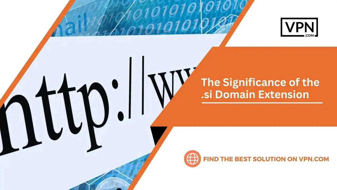 in this image text shows here The Significance of the .si Domain Extension