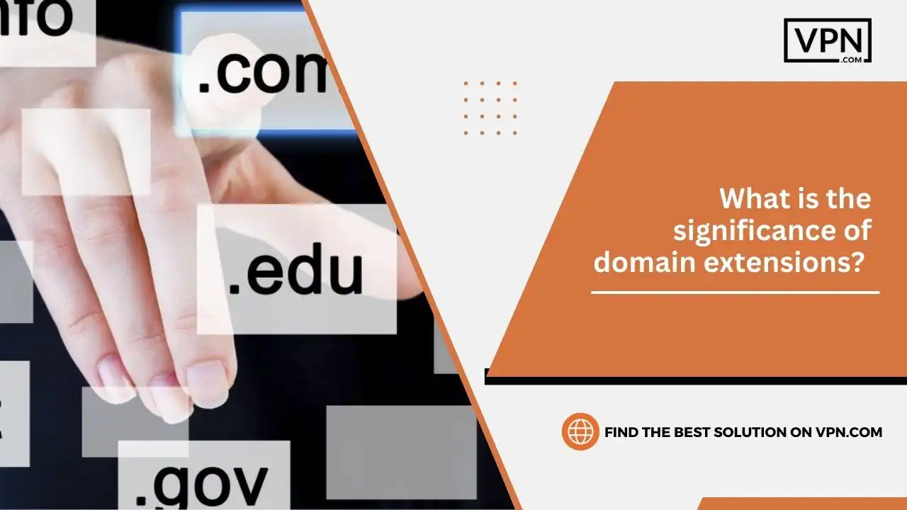 The Image show that What is the significance of domain extensions
