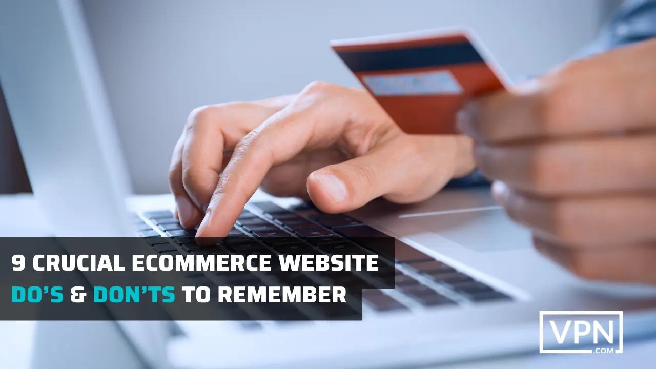 picture is showing a laptop and a CARD WHICXH IS INDICATING about Do's and Don't  websites of ecommerce