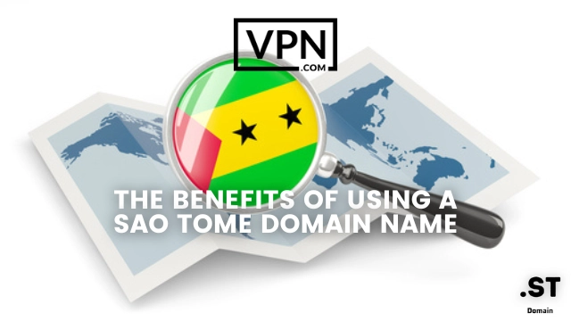 The text says, benefits of using .st domain name