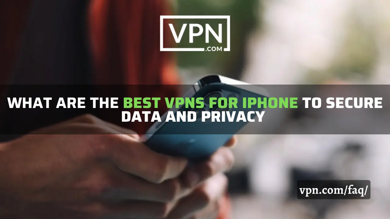 The text says, what is VPN on iPhone and how it can secure your data and privacy