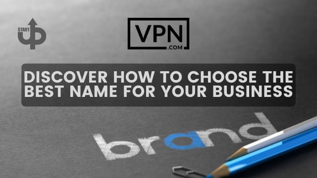 The text in the image says, discover how to choose the best name for business with brand witten in background of the image