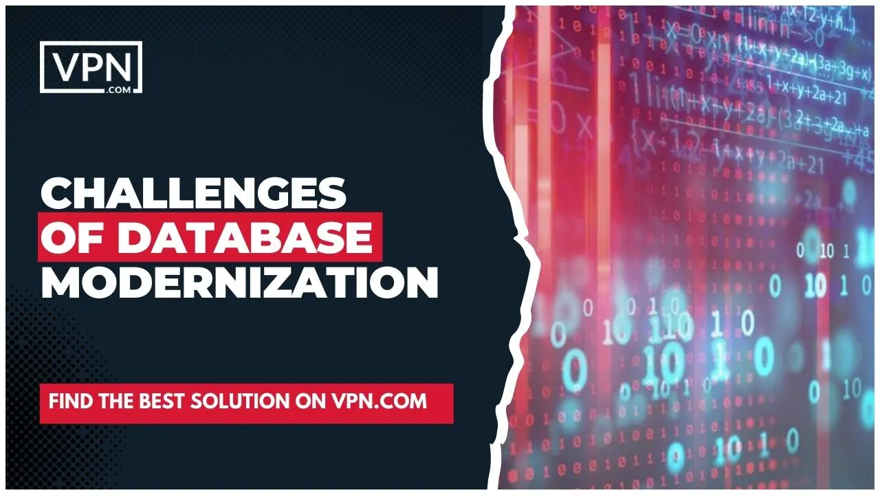 Challenges of database modernization and side icon have display of database structure