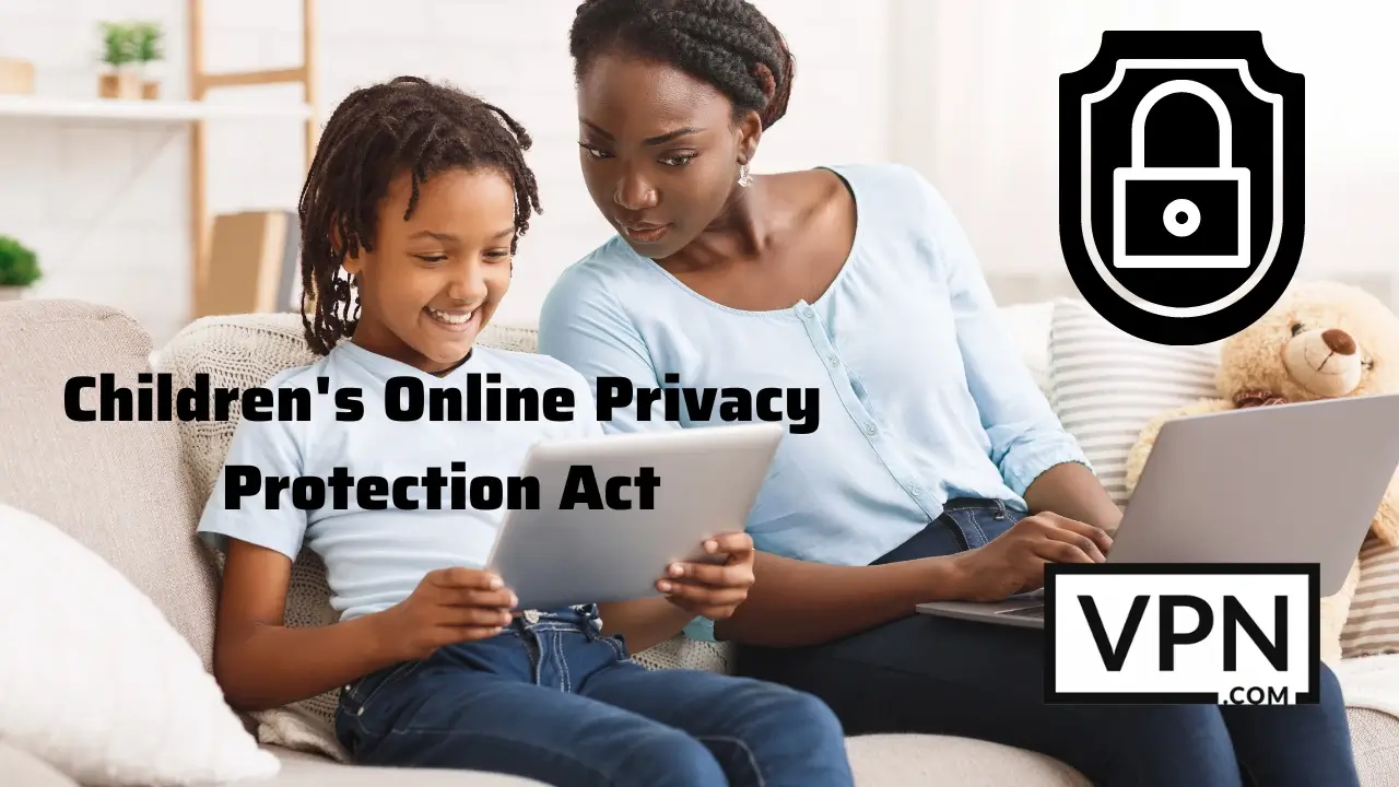 O texto do COPPA Children's Online Privacy Protection Act é apresentado nesta imagem