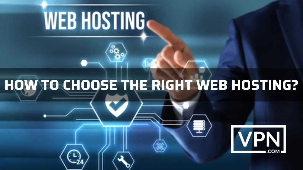 The text in the image says, how to choose the perfect web hosting for your website