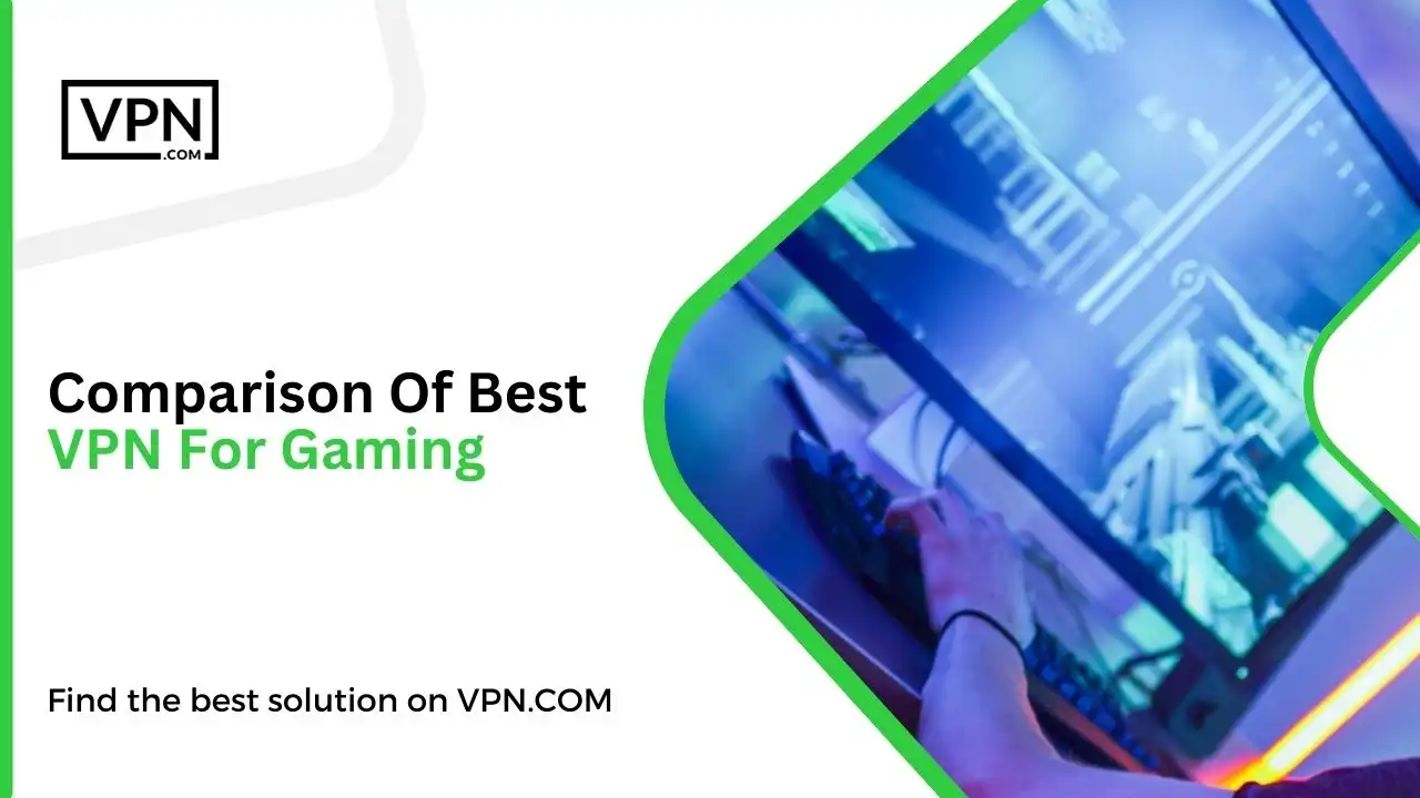 the text in the image shows Comparison Of Best VPN For Gaming