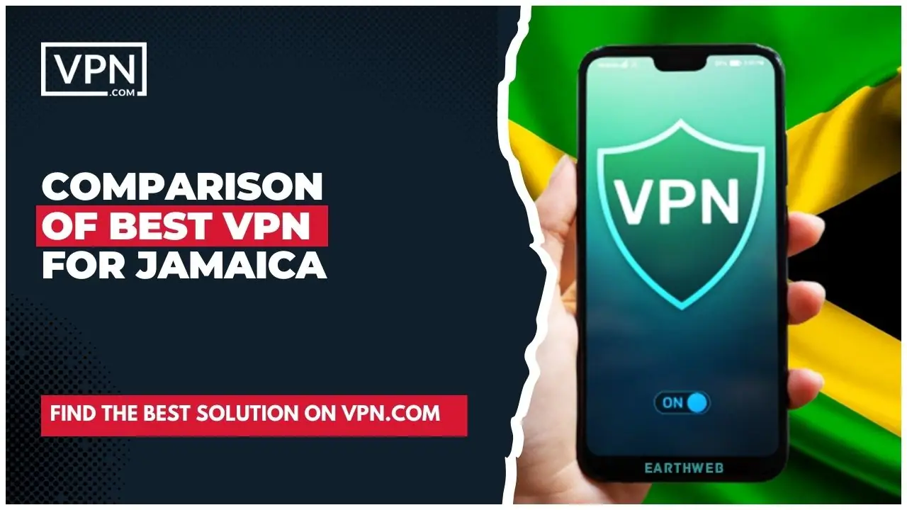 Comparison Of Best VPN For Jamaica and the side icon shows VPN animation