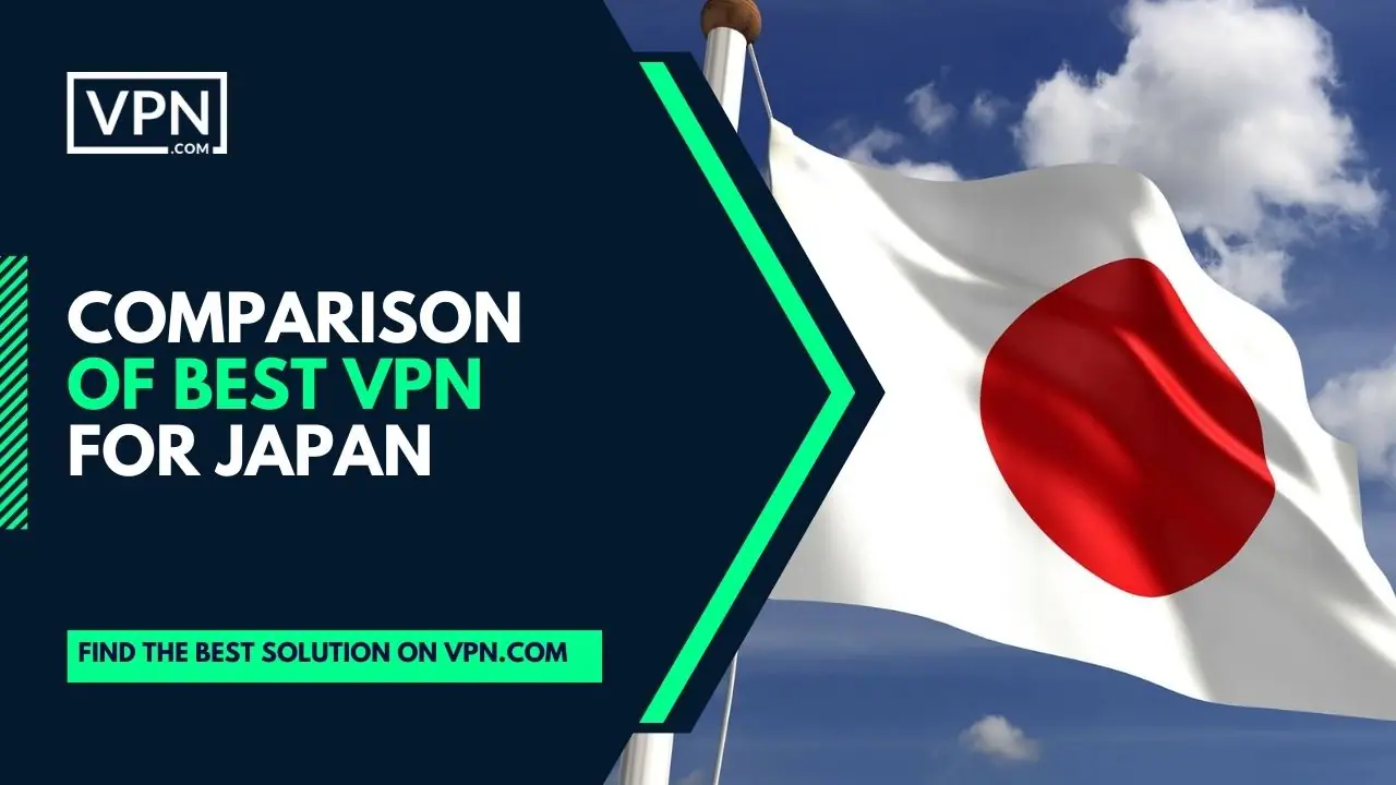 Comparison Of Best VPN For Japan and the side icon shows the flag of the Japan