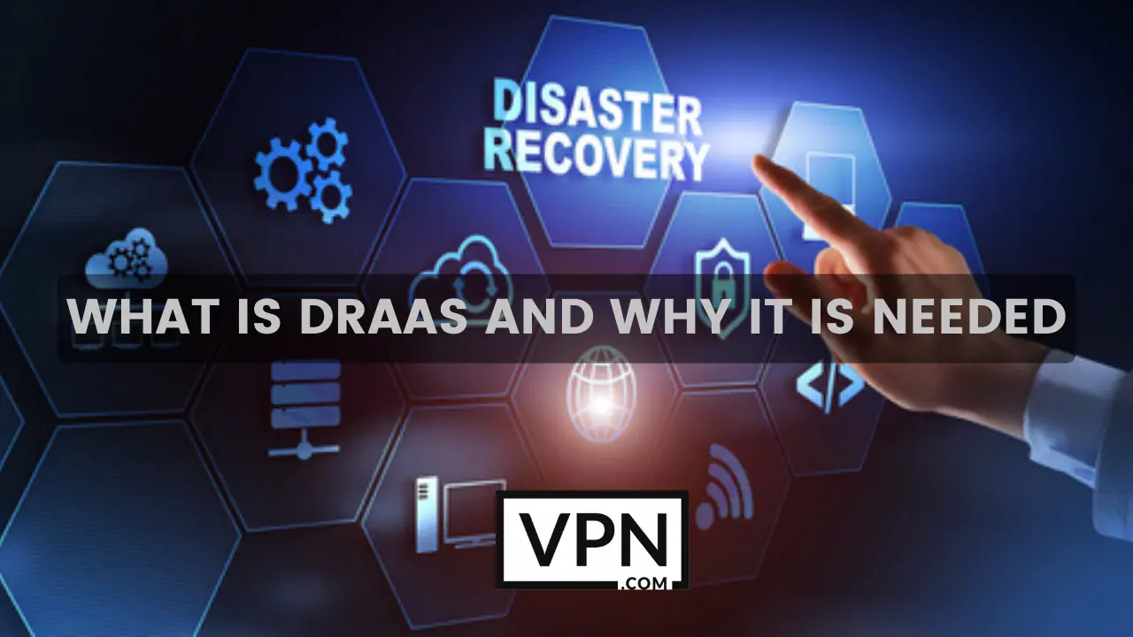 What is DRaaS and why it is neeeded and the background of the image shows Disaster Recovery logo