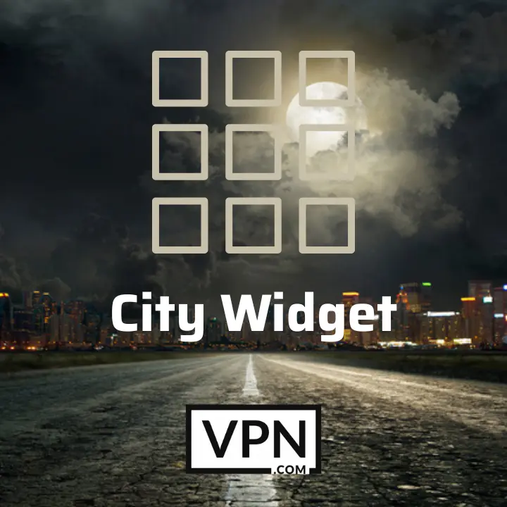 City Widget with a template in the image