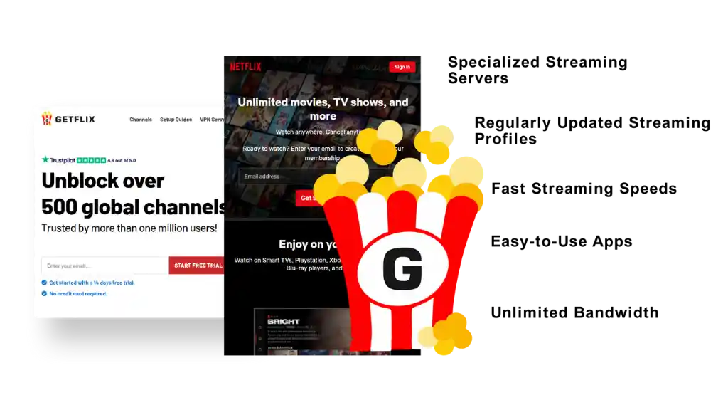 GetFlix VPN Work Effectively With Streaming Services Like Netflix