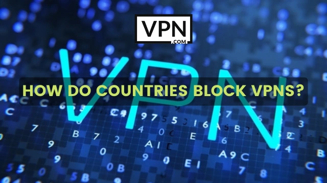 El texto en la imagen dice, cómo los países bloquean VPNs y el fondo de la imagen muestra el logotipo de VPN