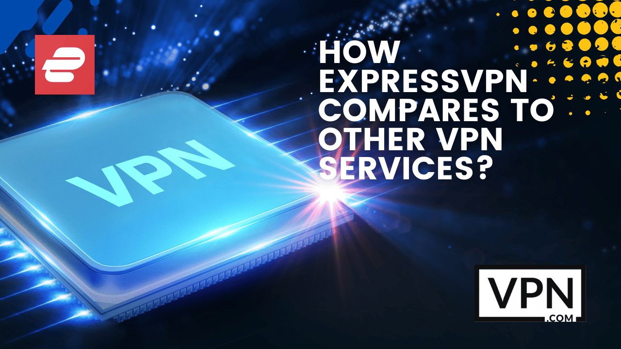 El texto en la imagen dice, cómo ExpressVPN se compara con otros servicios VPN