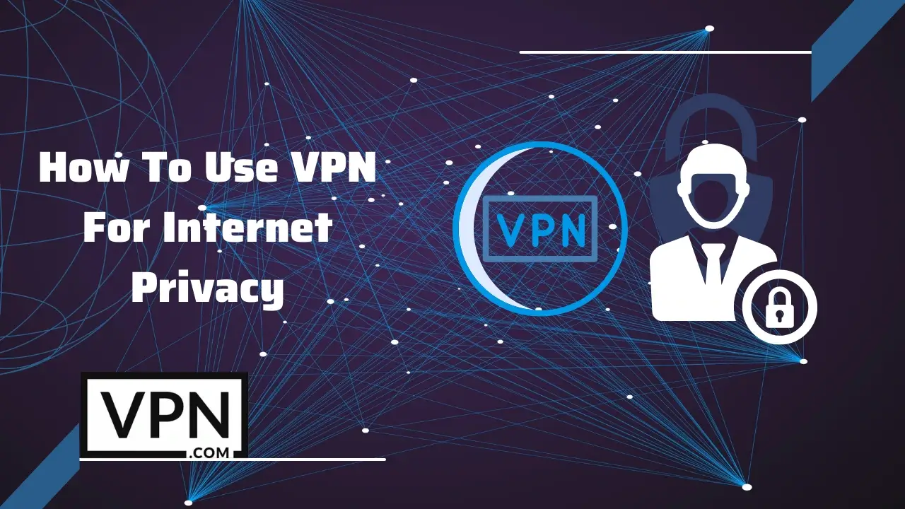 Aparece un texto que dice Cómo usar la VPN para la privacidad en Internet y el logotipo de la VPN