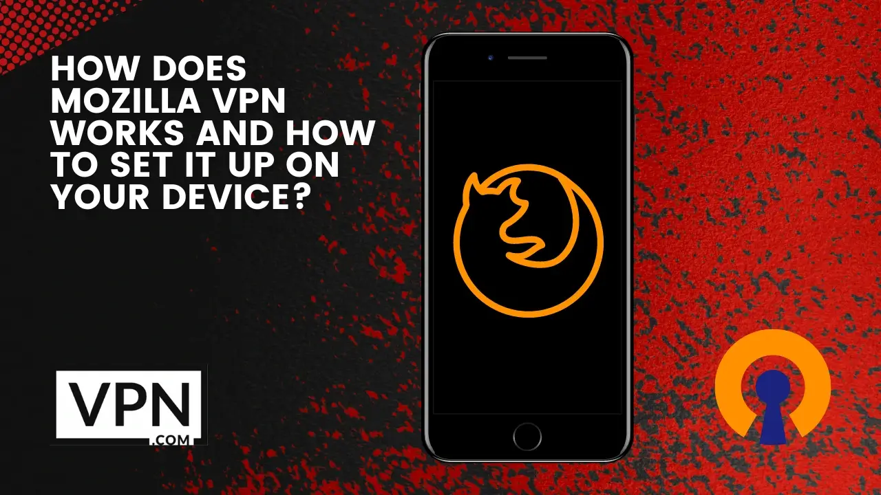 El texto de la imagen dice, Cómo funciona Mozilla VPN y cómo configurarlo en tu dispositivo