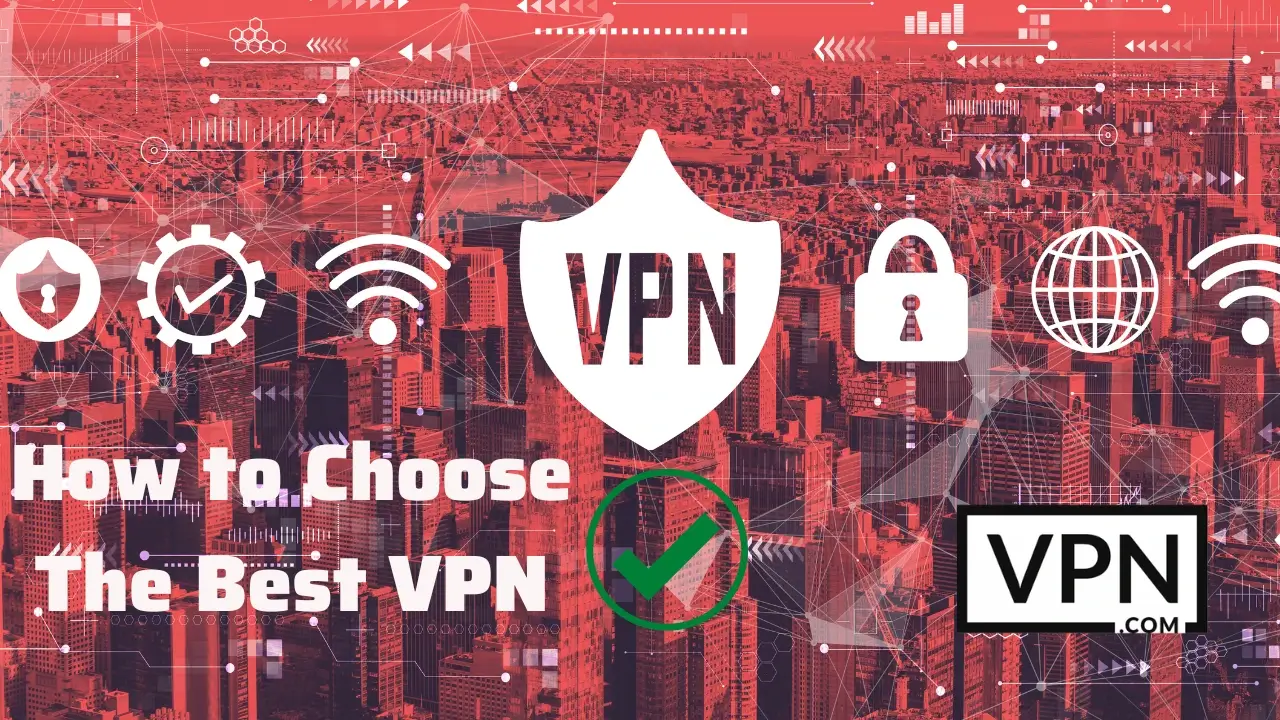 Choose The Best VPN Options text with the city in the background