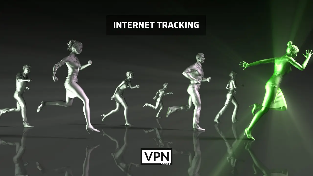 billedet viser animationsfigurer, som fremmer internetsporing af dine IP'er, mens du bruger VPN i 2023