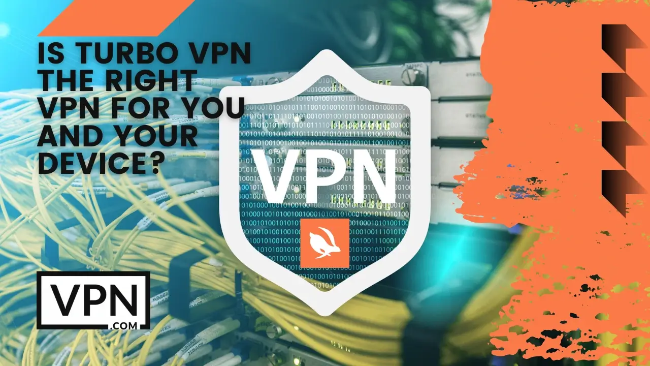 The text in the image says, Is turbo VPN the right VPN for you and your device