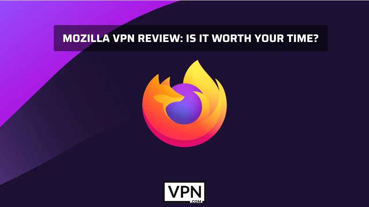 picture is showing a logo of mozilla vpn and discussing anout its review in 2023