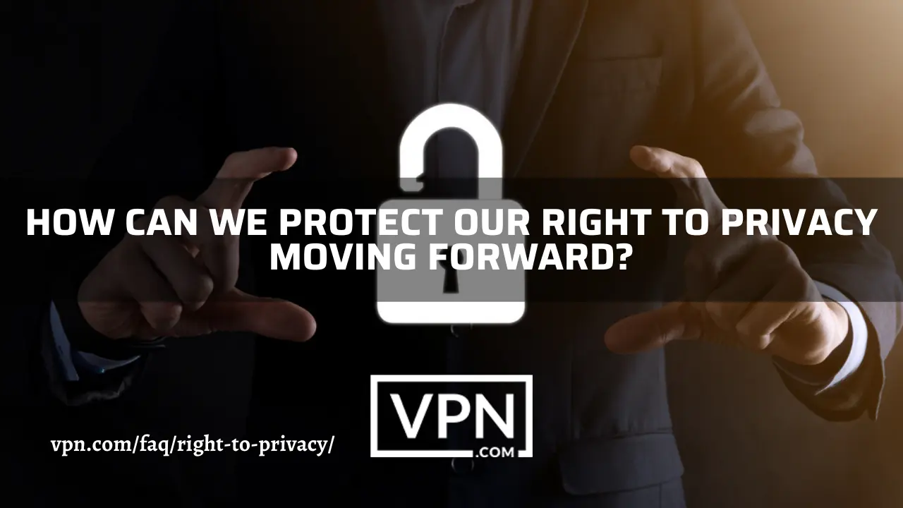 As we are moving forward we have to protect our right to privacy