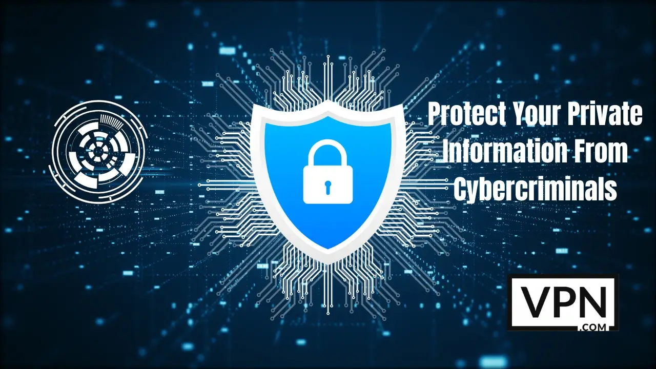 La imagen muestra una cerradura segura con un texto que dice "Proteja su información privada de los ciberdelincuentes".