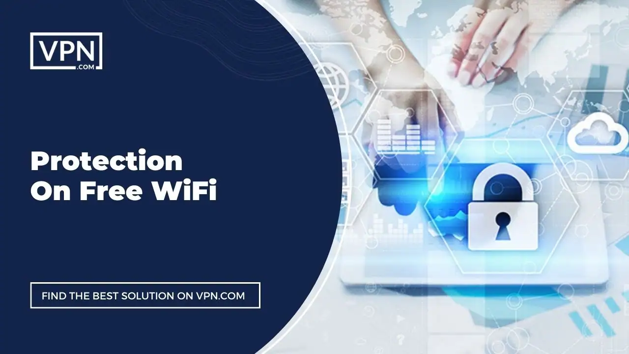 the text in the image shows about Protection On Free WiFi