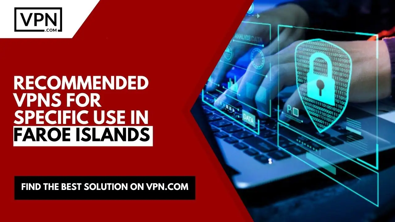 Recommended VPNs For Specific Use In Faroe Islands and the side icon shows the VPN animation 