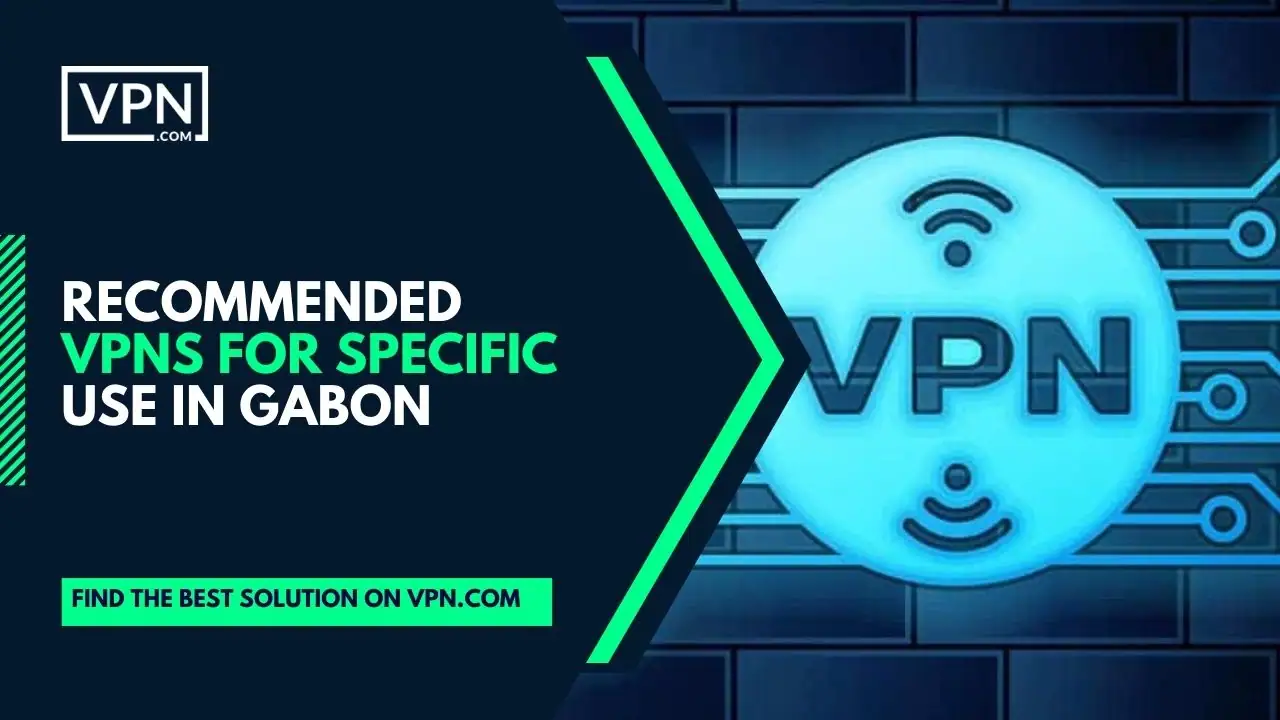 Recommended VPNs For Specific Use In Gabon and the side icon shows the VPN logo