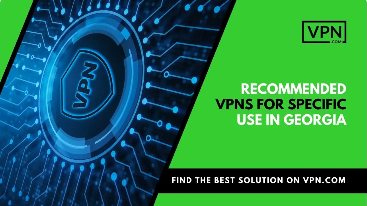 Recommended VPNs For Specific Use In Georgia and the side image shows the VPN animation