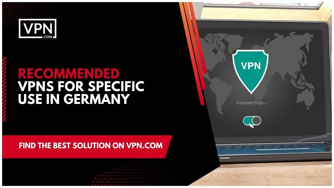 Recommended VPNs For Specific Use In Germany and the side icon shows the VPN animation