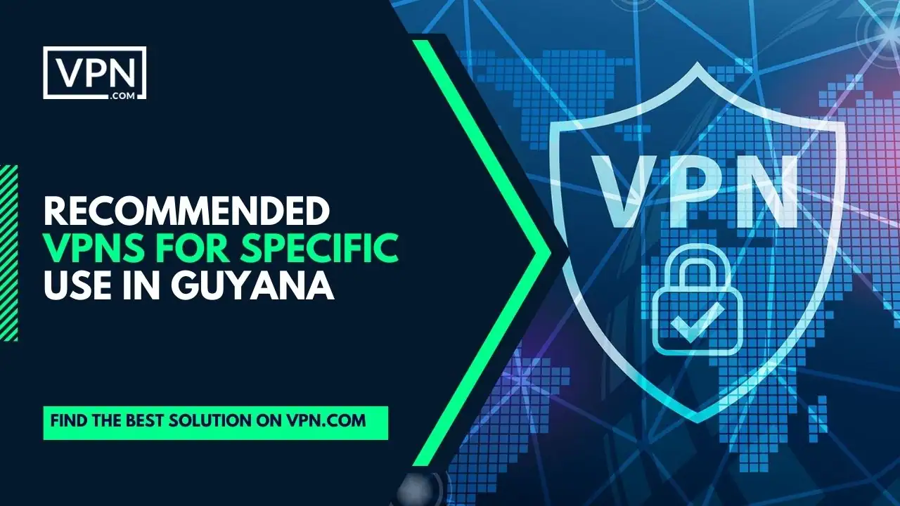 Recommended VPNs For Specific Use In Guyana and the side icon shows the VPN animation
