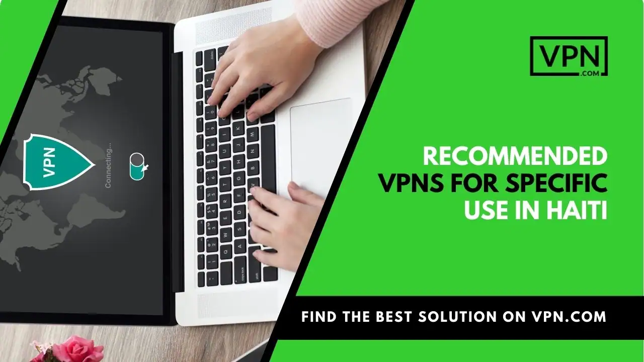 Recommended VPNs For Specific Use In Haiti and the side icon shows the VPN animation