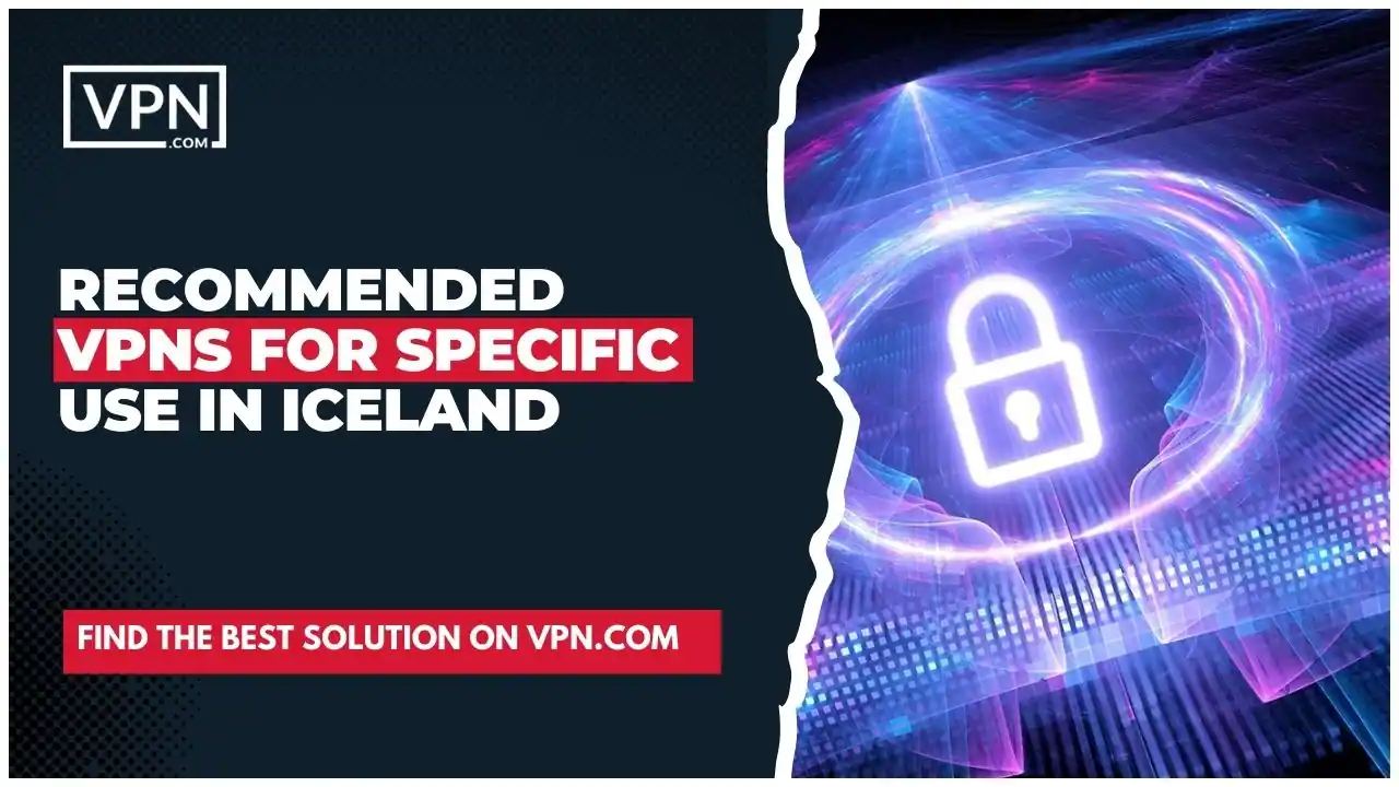 Recommended VPNs For Specific Use In Iceland and the side icon shows the VPN animation