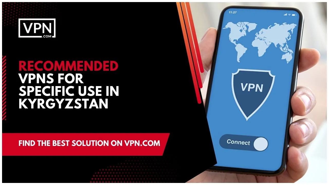 Recommended VPNs For Specific Use In Kyrgyzstan and the side icon shows the VPN animation