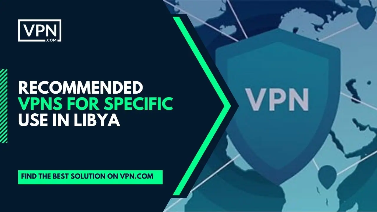 Recommended VPNs For Specific Use In Libya and the side icon shows the VPN animation