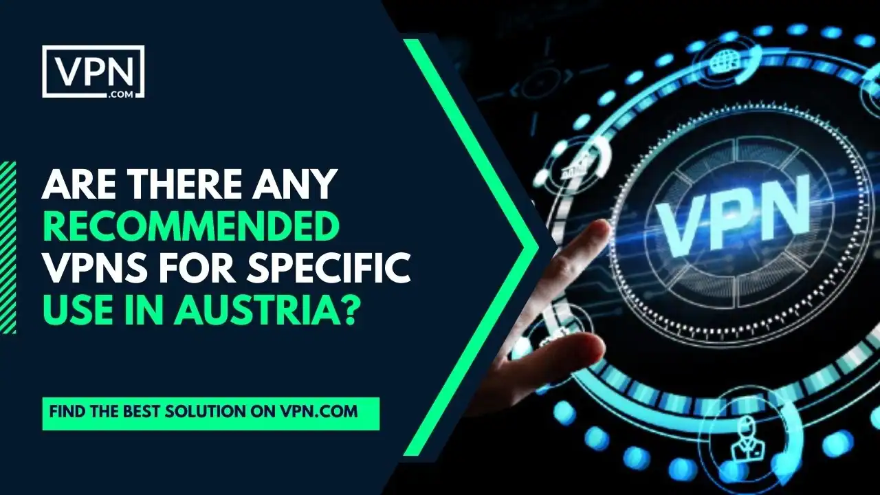 the text in the image shows Are There Any Recommended VPNs For Specific Use In Austria