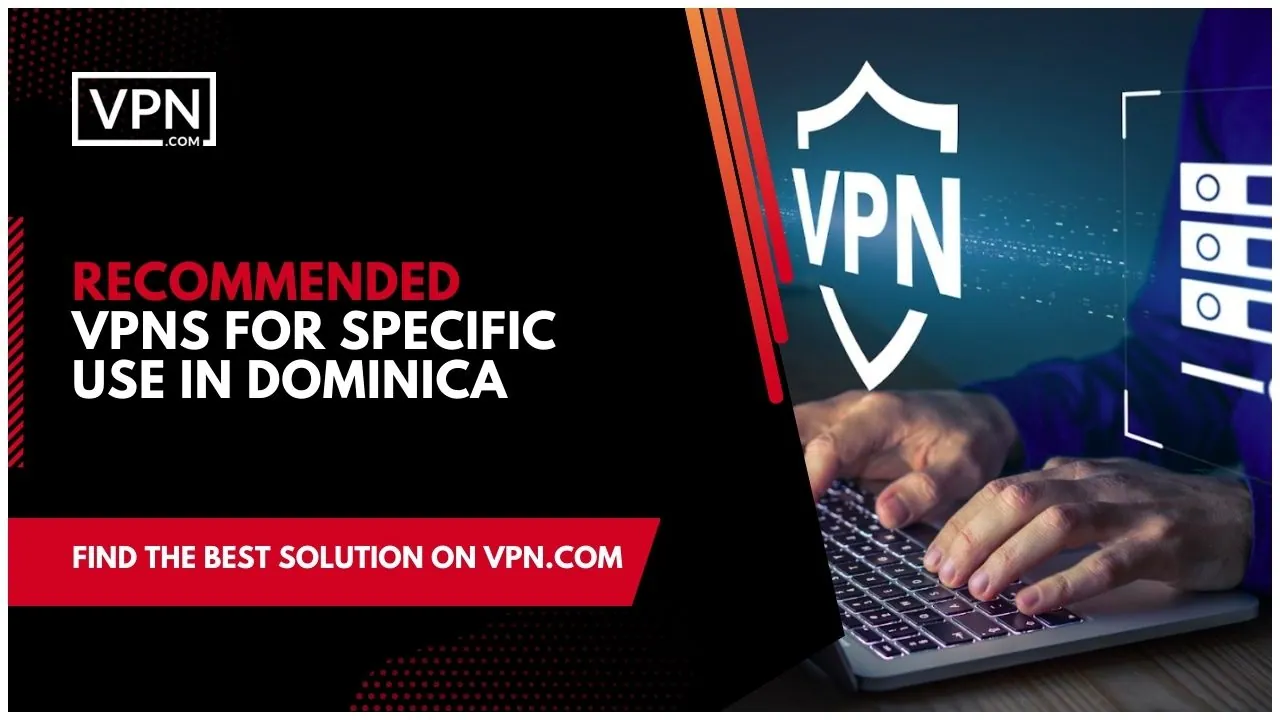 The image text says, "Recommended Denmark VPN for specific use" and the side icon option shows a VPN displayed on a laptop