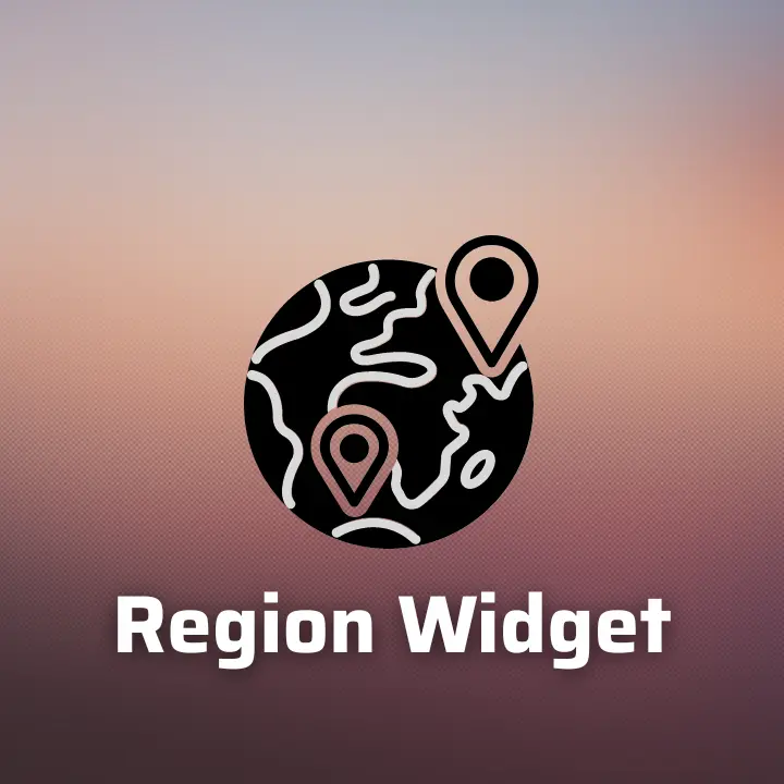 Widget de região de utilização livre