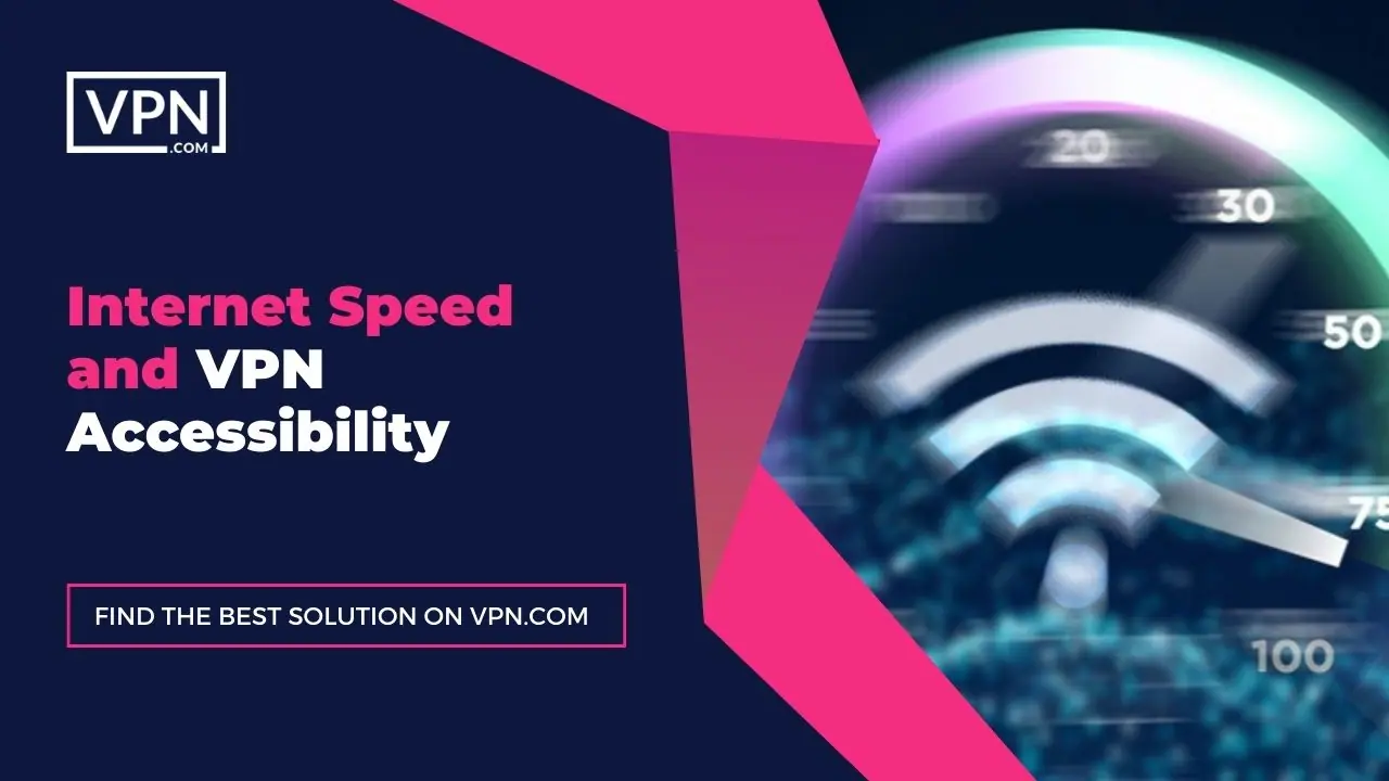 the text in the image shows about Internet Speed and VPN Accessibility