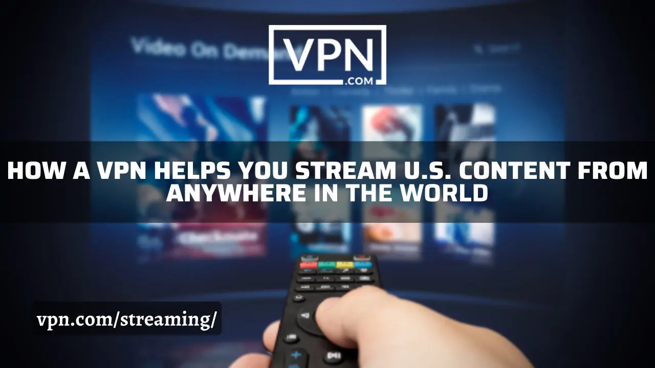How VPN can help you stream US content from anywhere in the world and the background view shows streaming channels