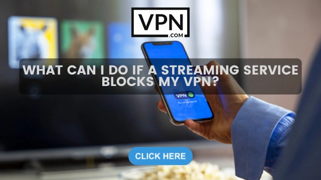 Servizi di streaming e VPN con pulsante di invito all'azione nell'immagine