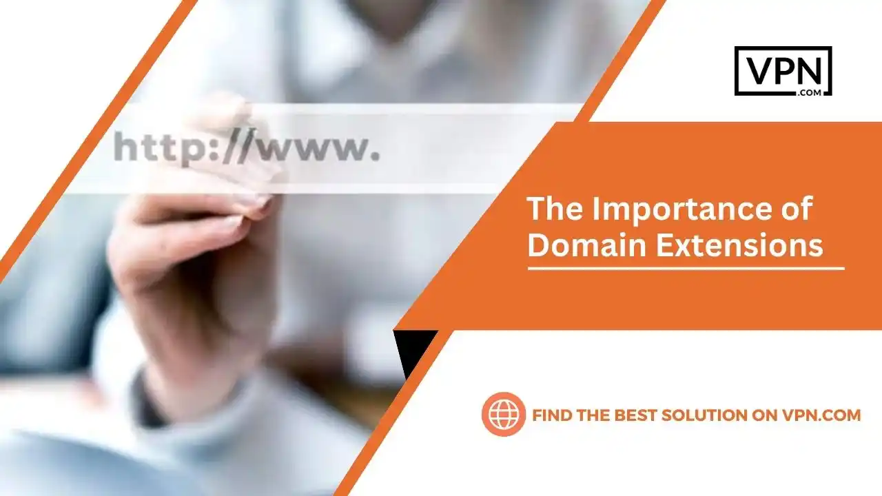 the image text shows The Importance of Domain Extensions