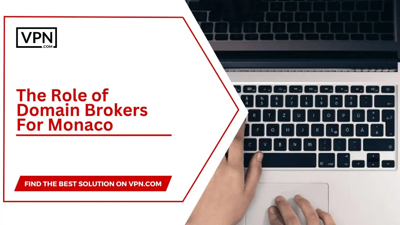 the image text shows The Role of Domain Brokers For Monaco