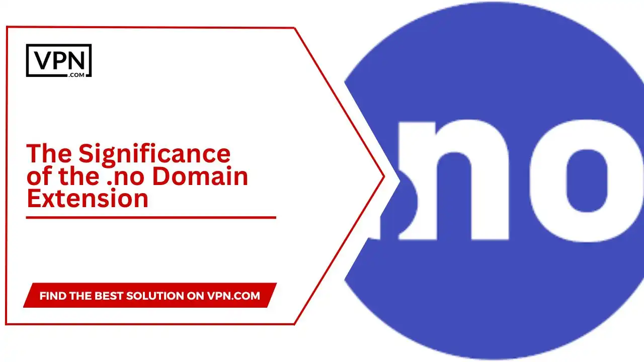 the text in the image shows The Significance of the .no Domain Extension