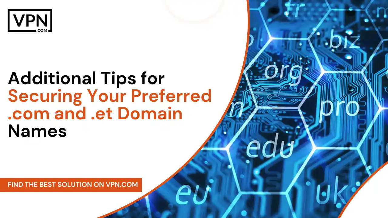 Tips for Securing Your Preferred .com and .et Domain Names