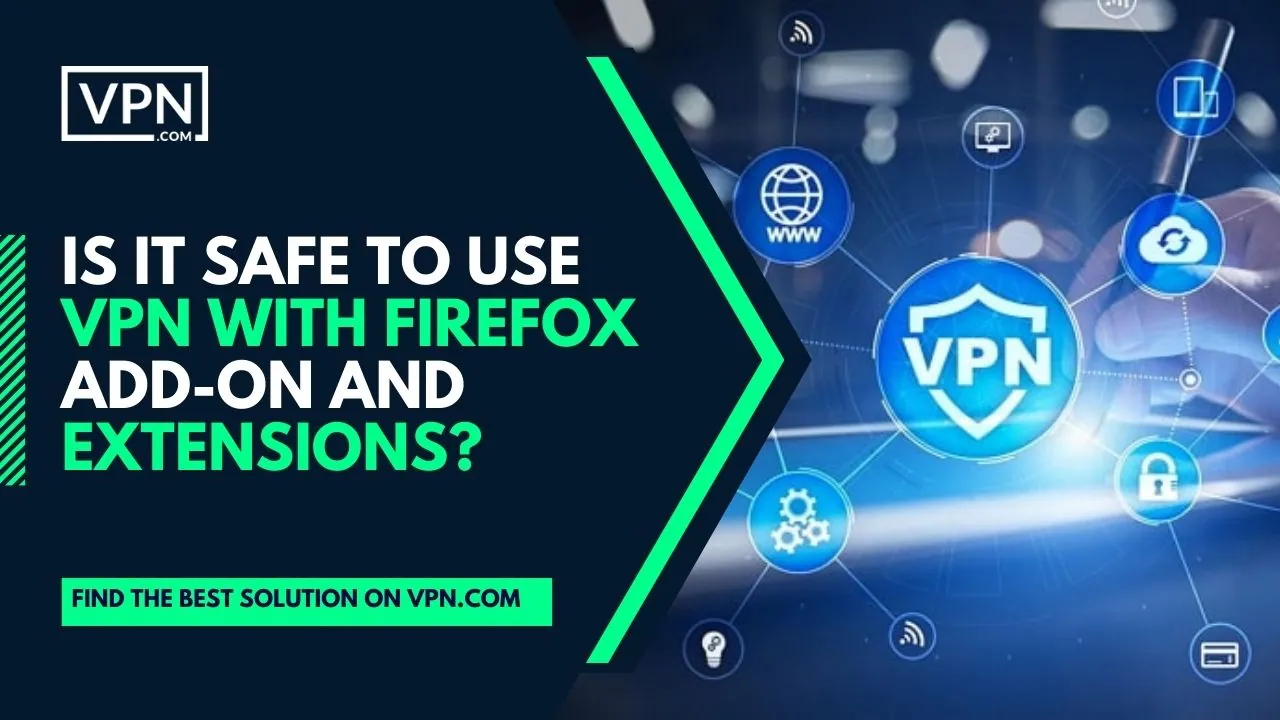 The text says, "Is it safe to use VPN with Firefox add on and extensions"