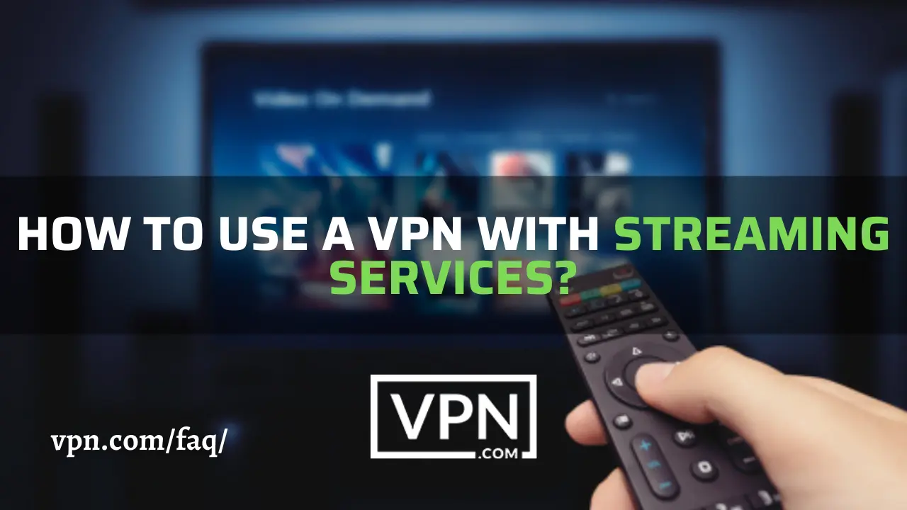 How to use a VPN for streaming services nd the background of the image shows different streaming shows on television