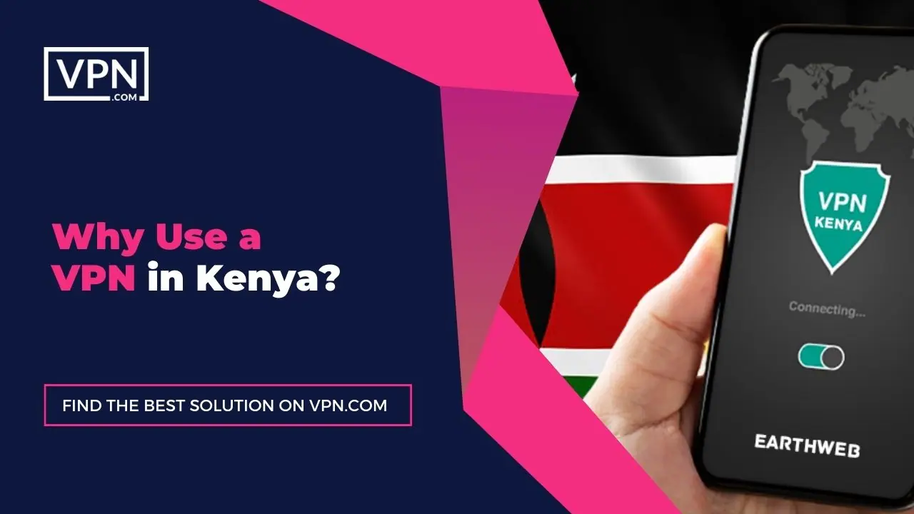 the text in the image shows Why Use a VPN in Kenya